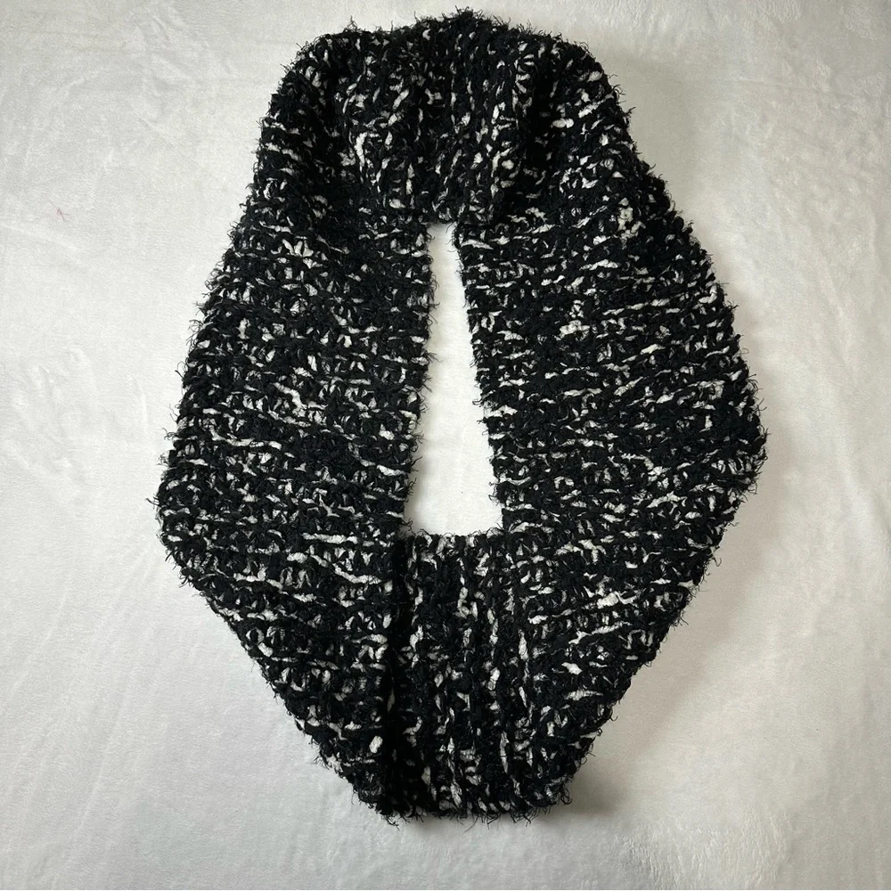 Charter Club Black and White‎ Textured Infinity Scarf